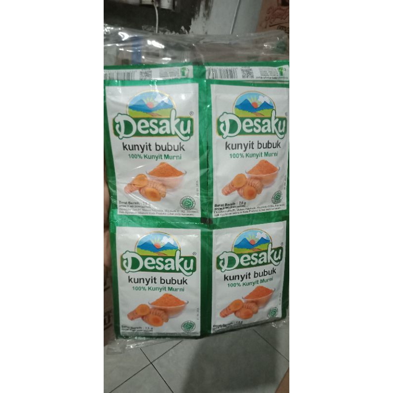 

Desaku Kunyit Bubuk 100% Kunyit Murni 2 Renteng isi 24 Sachet