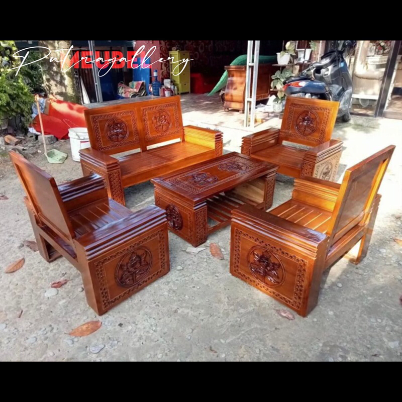 Kursi Tamu Koper Tumpuk Full Kayu Jati Jepara PGM-002