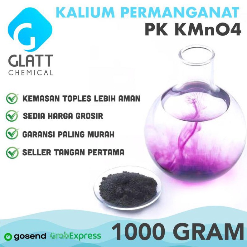 Terlaris 1000 Gram PK Kalium Permanganat - Permanganate Kalikus - Bahan Fumigasi Kandang - Pemutih K