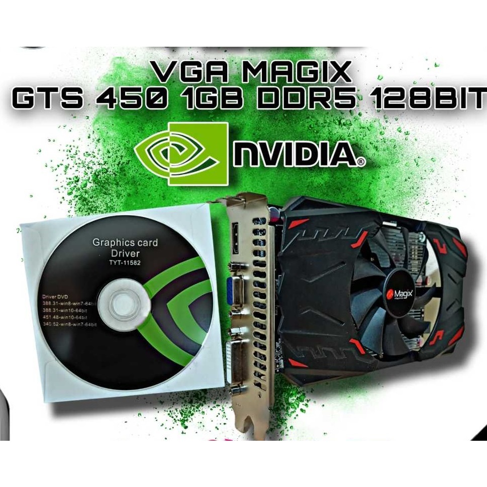 VGA GTS 450 1GB 128BIT DDR5 MAGIX BELUM DI PAKAI