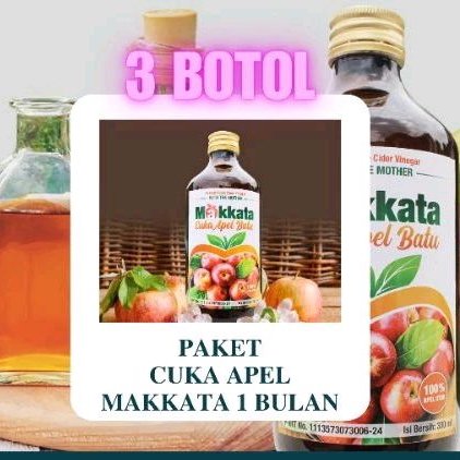 

PAKET 3 BOTOL | CUKA APEL MAKKATA | APEL BATU MALANG | BPOM DAN HALAL