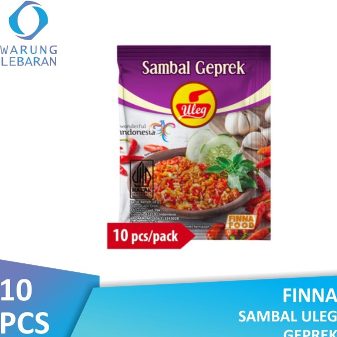 

[♚S93➤] Finna Sambal Uleg Geprek Sachet 18gr (Isi 10 Pcs) Promo Terupdate