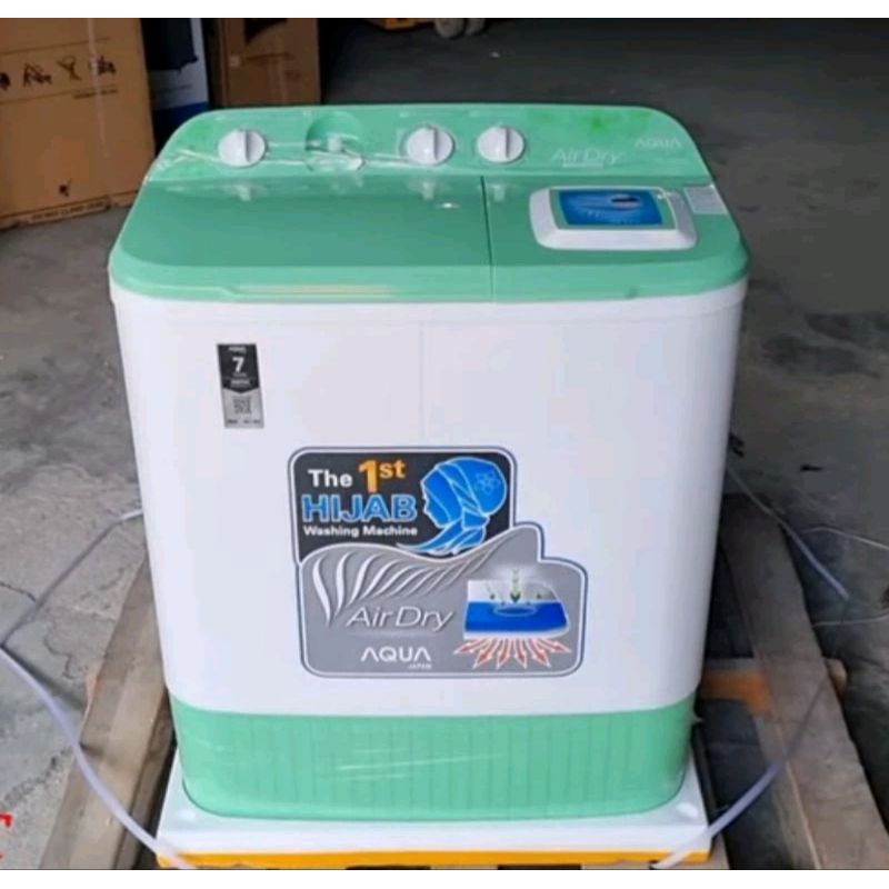 Mesin Cuci 2 Tabung Aqua QW761XT Garansi Motor Lama(7 Tahun) Pati Kudus Jepara Rembang Blora Groboga