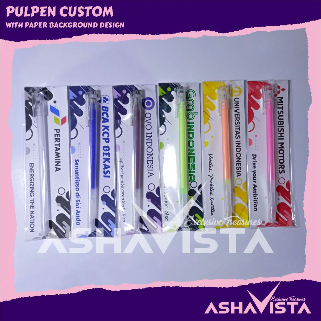 

Pulpen Souvenir Gel Pastel Custom Packing | Bolpoin Custom Logo Tulisan | Merchandise Kantor Perusahaan | Cetak Ballpoint | Pena Lucu Pernikahan Warna Warni | Asha Vista