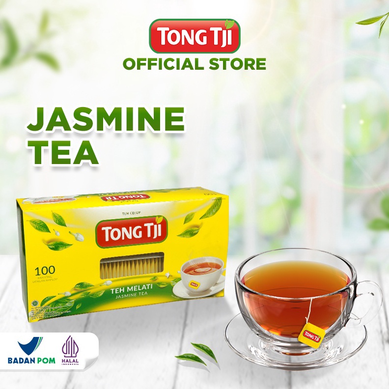 

BISA ✨COD✨ Tong Tji Jasmine Tea Teh Celup Dgn Amplop 1 pack (2 gr x 100 teabags) 