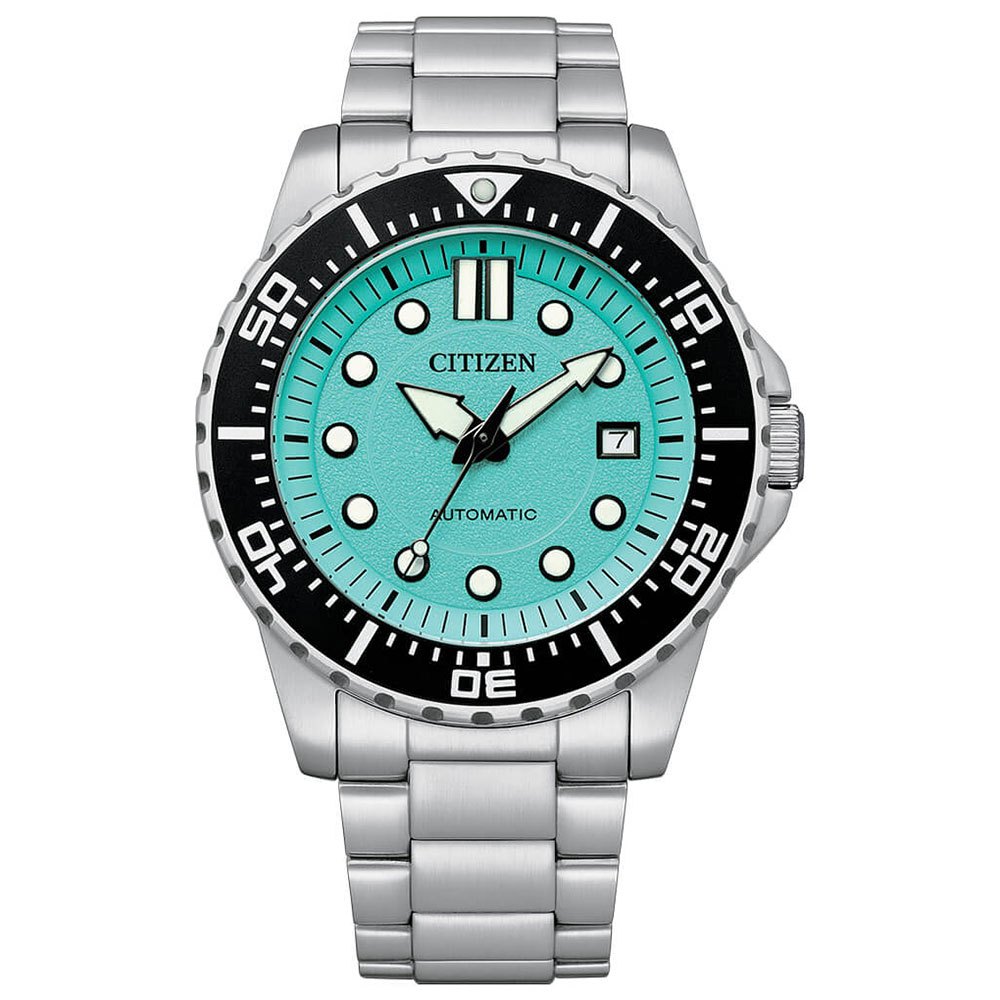 Jam Tangan Citizen NJ0170-83X Mechanical Diver 100M Aqua Cyan Blue Dial Silver Stainless Steel Brace