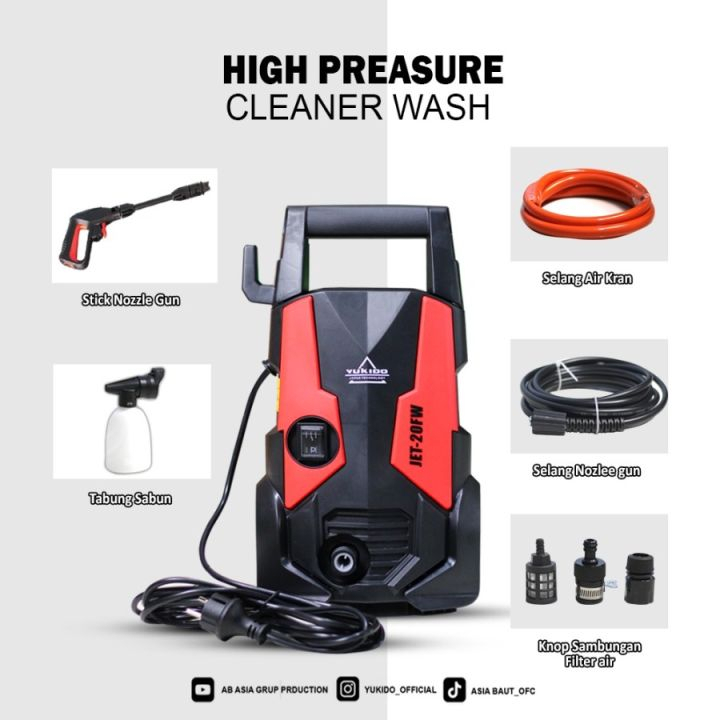New Mesin steam high pressure washer Yukido jet cleaner JET20-FW alat cuci motor dan mobil Yukido me