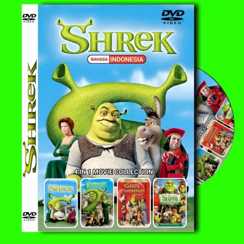 KASET FILM SHREK DUBBING BAHASA INDONESIA-FILM CARTOON ANIMASI SHREK-KASET FILM ANAK2 KARTUN TERBARU