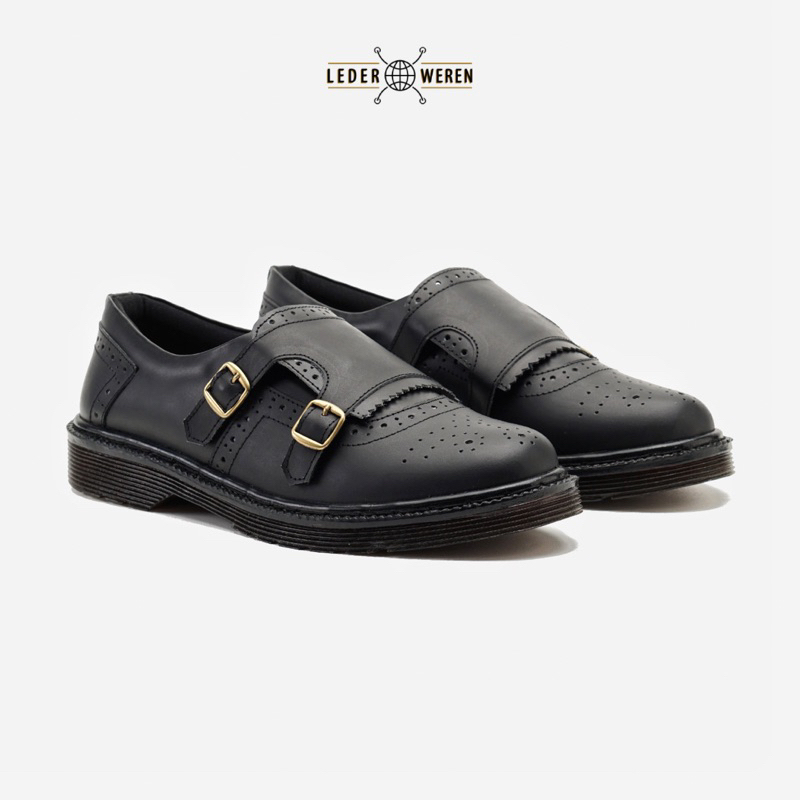 	 Lederweren - Leder Monkstrap Excited - Sepatu Kulit Formal Pria Loafer	