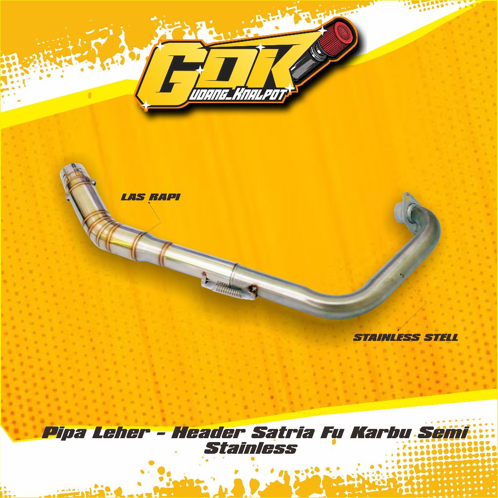Pipa Leher - Header Satria Fu Karbu Semi Stainless