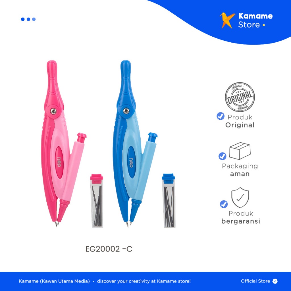 

Deli Compass - Jangka Pioneer dengan pensil mekanik bahan ABS berkualitas mudah dibawa nyaman dipegang G20002-G20102 - Kamame