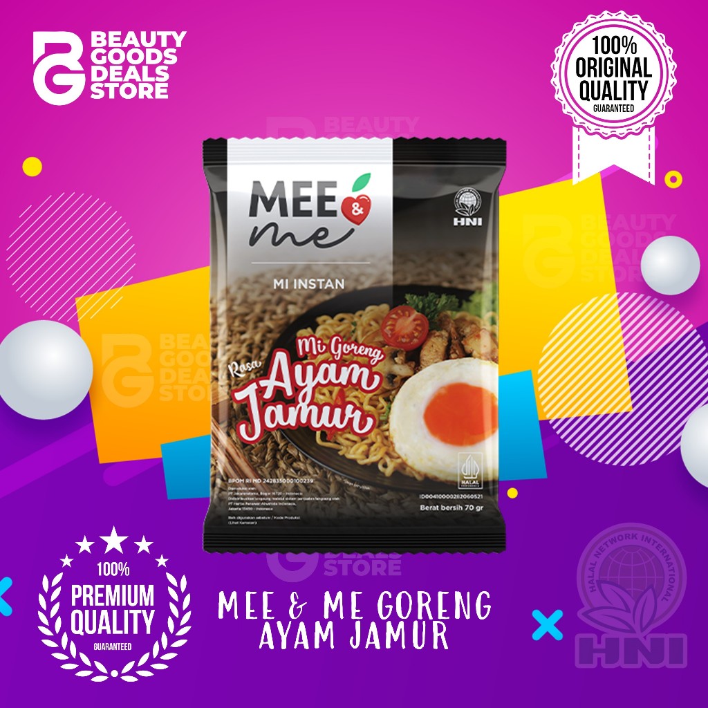 

Mie Goreng Instan Sehat Rasa Ayam Jamur - Mee & Me Ayam Jamur HNI-HPAI