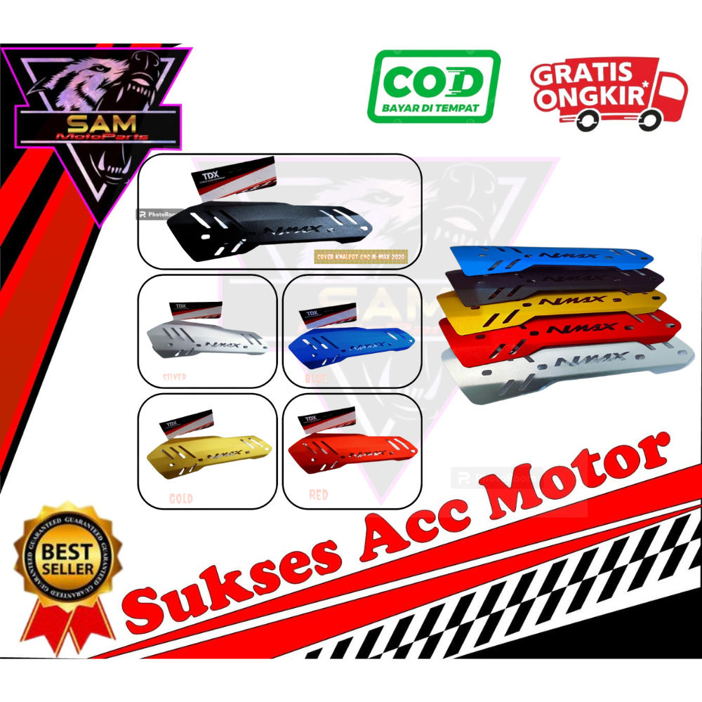 TAMENG KNALPOT NMAX Tutup Knalpot Motor Nmax Cnc Alumunium Cover Knalpot NMAX Pelindung Knalpot NMAX