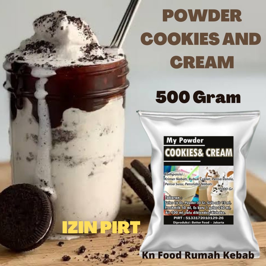 

Bubuk Minuman Cookies n Cream 500gr || Cookies n Cream Powder - 500 gram