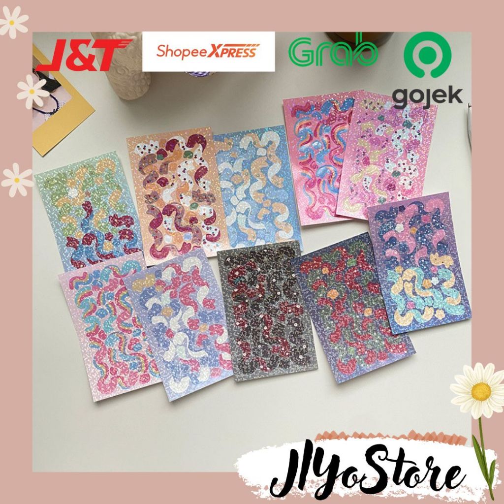 

Stiker Sticker Hologram Bujo Deco Journal Jurnal Scrapbook Planner Pita Ribbon Aesthetic Lucu DIY