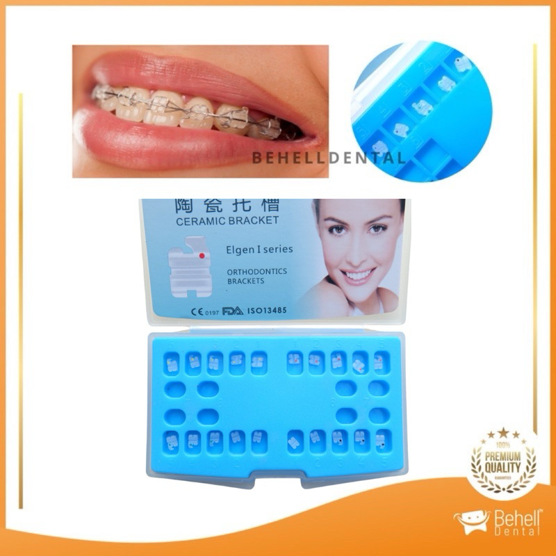BRACKET BEHEL MINI CERAMIC CUTE CLEAR - Bracket Behel Permanen Perawatan Gigi Transparan Transfarant