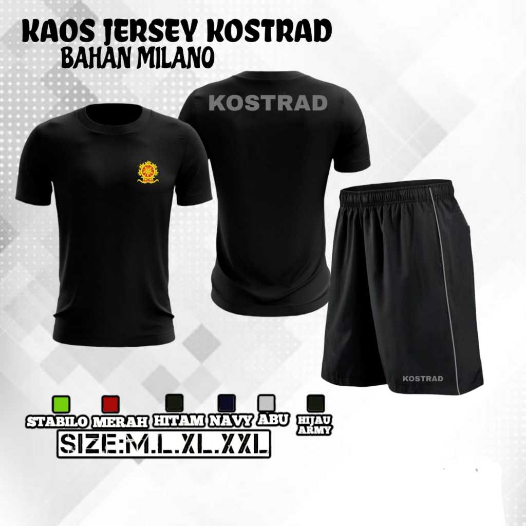 Kaos Stelan KOSTRAD / KAos KOSTRAD / Bahan DRYFIT MILANO Bisa COD