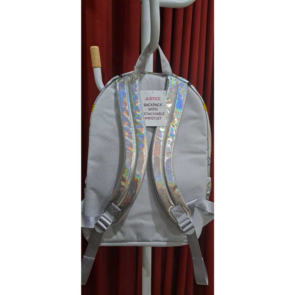 Justice Girls Tas Ransel & Dompet Holo Sticker Silver