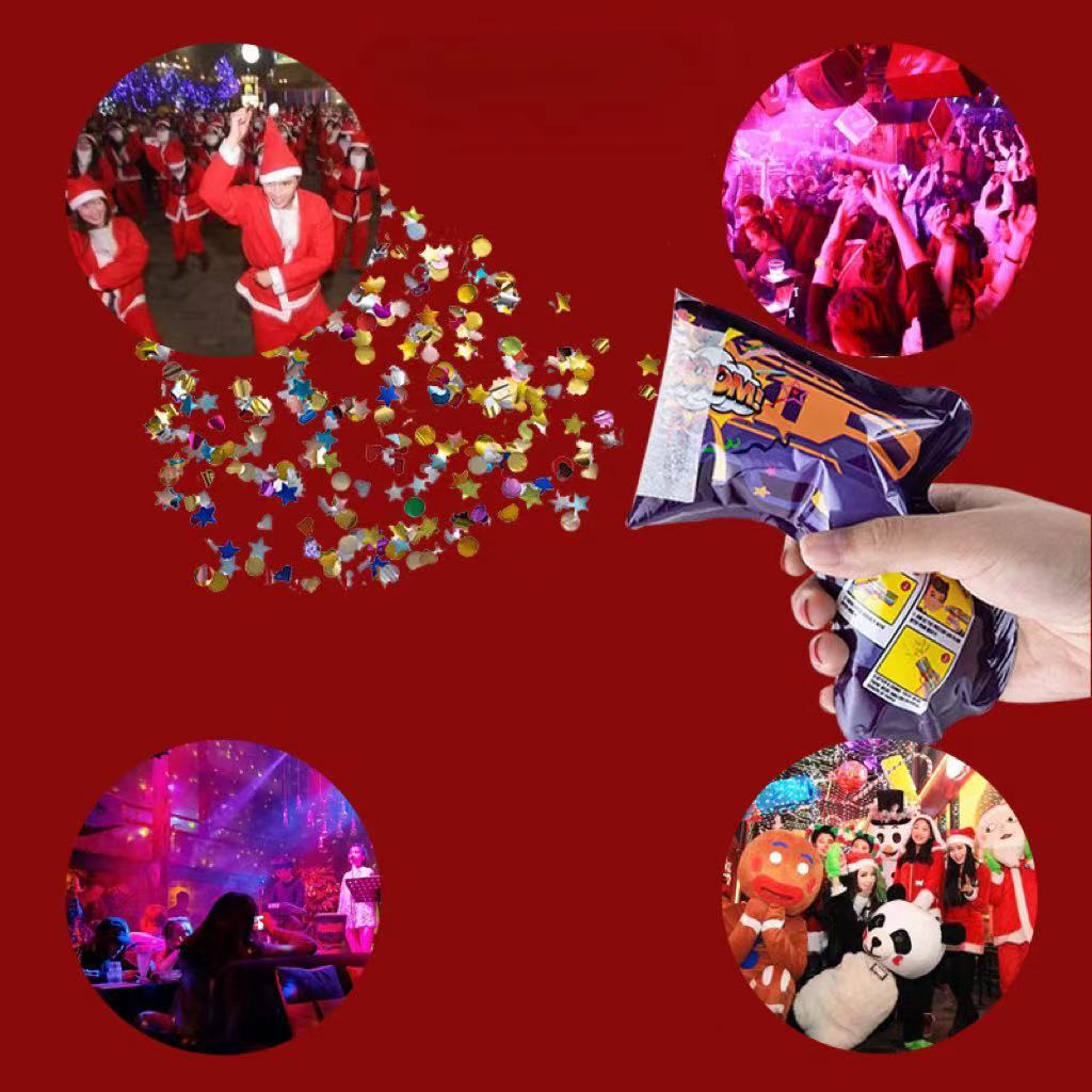 Popper Party Boom Meriam Pesta Confetti / Pistol Petasan Mainan Tiup dan Tekan / Perlengkapan Acara 