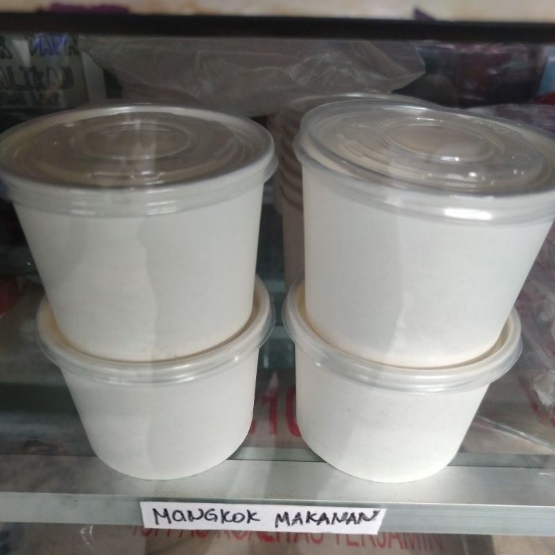 Paper Bowl 500ml ( isi 25 pcs) + tutup