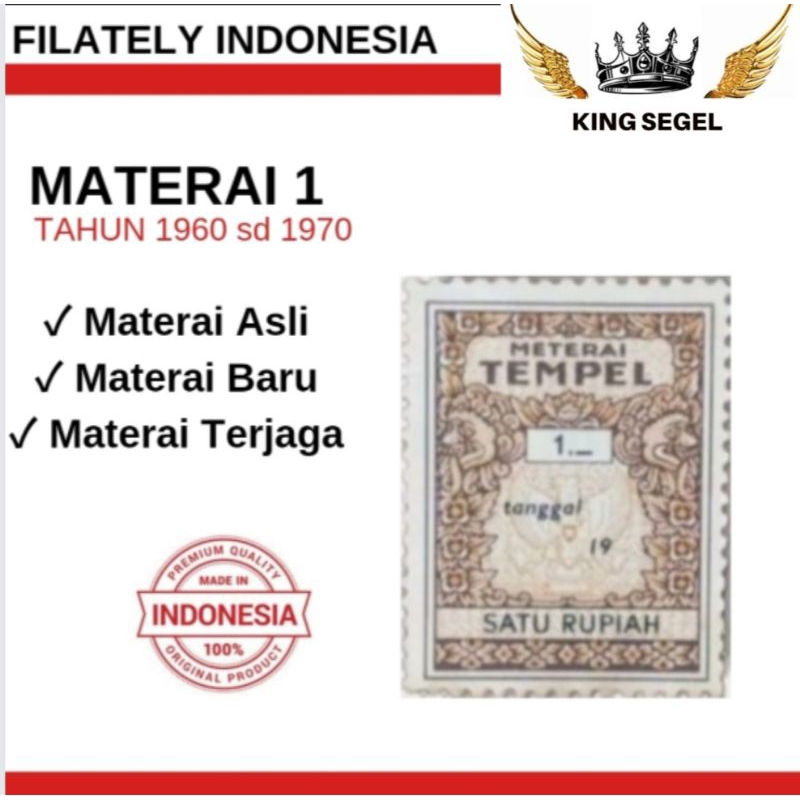 

MATERAI 1 TAHUN 1960 sd 1970