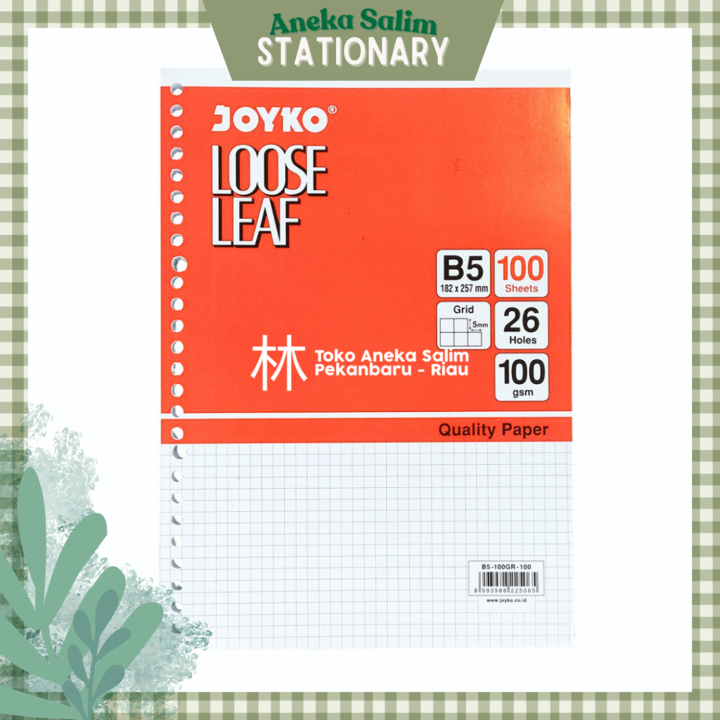 

Anekasalim - Loose Leaf Isi Kertas File Binder Joyko B5-100GR-100 Kotak