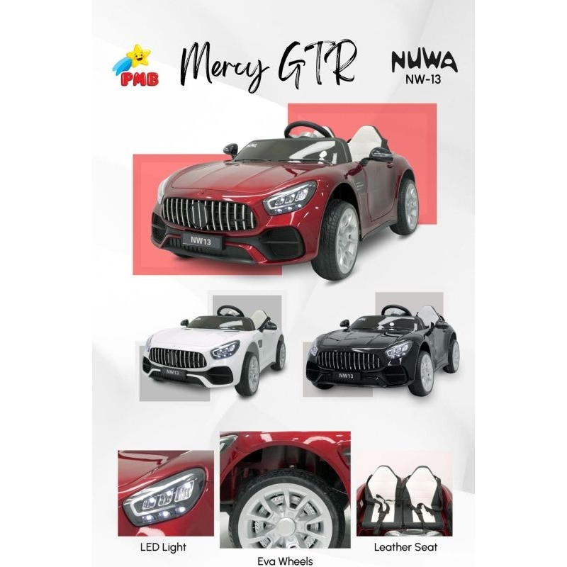 MAINAN ANAK MOBIL AKI MERCY GTR 2SEAT NUWA NW13