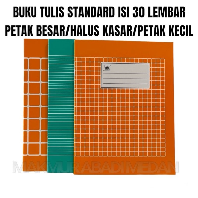 

(1Pcs) STANDARD / TKT Buku Tulis Halus Kasar / Buku Tulis Petak Kecil Kotak Matematika / Buku Tulis Petak Besar Kotak Mandarin / Buku Tulis Standard Termurah / Buku Sekolah Anak-anak Isi 30 lembar