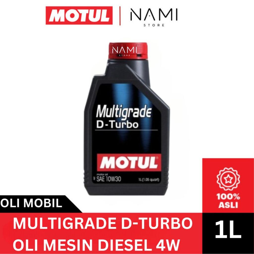 *MOTUL MULTIGRADE D-TURBO 10W30 (1L)* Oli Mesin Mobil Diesel - Original