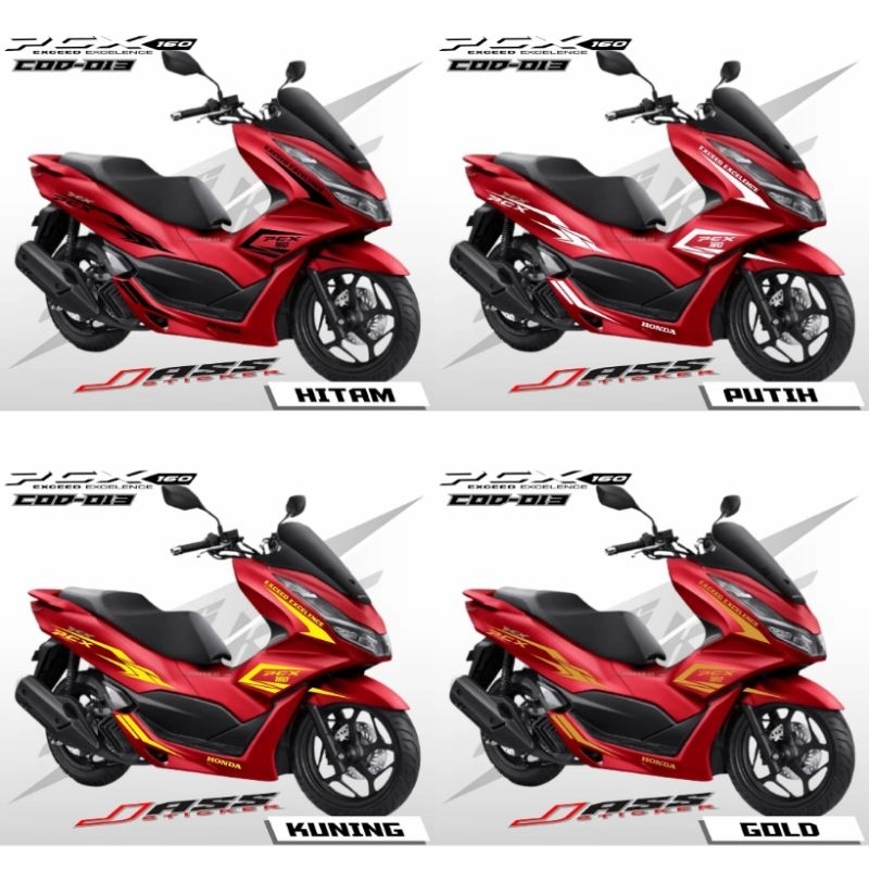 STICKER PCX 160 BODY PCX MERAH/ STIKER STRIPPING PCX 160 /STRIPING VARIASI PCX / AKSESORIS MOTOR PCX