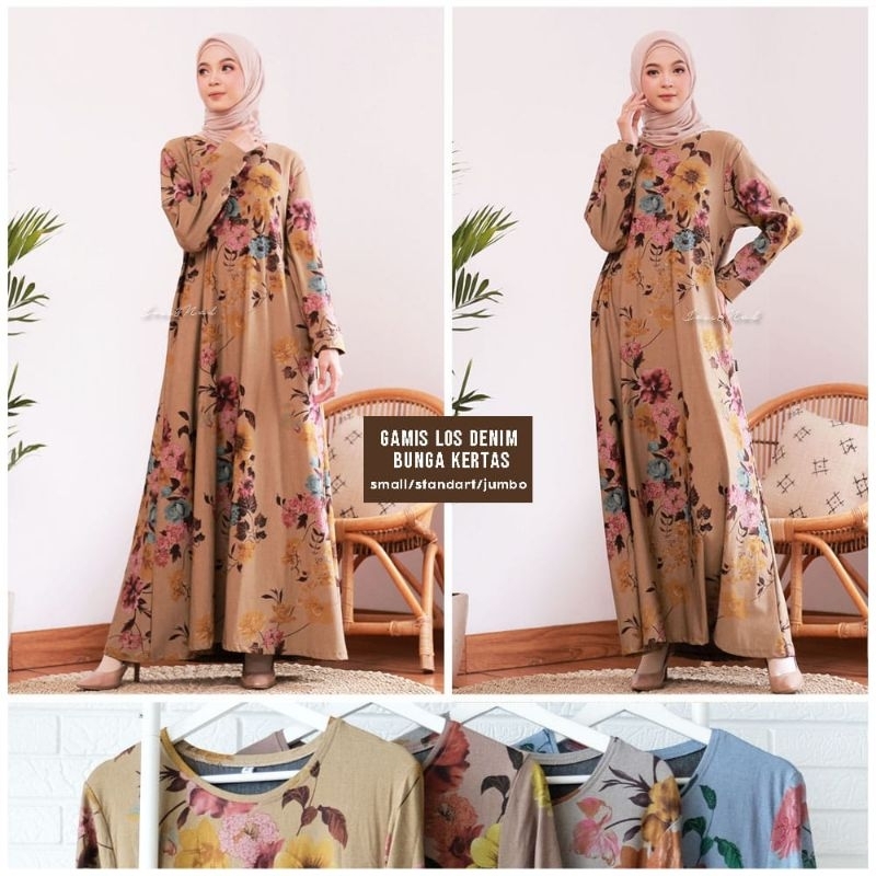 Gamis los Standar Calvin Jeans L/XL Denim los Etnik