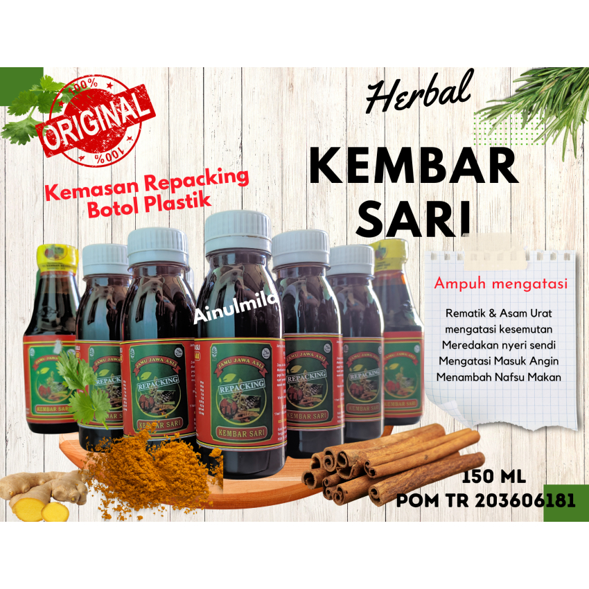 

KEMBAR SARI JAWA ASLI JAMU HERBAL ATASI ASAM URAT PEGAL LINU REMATIK