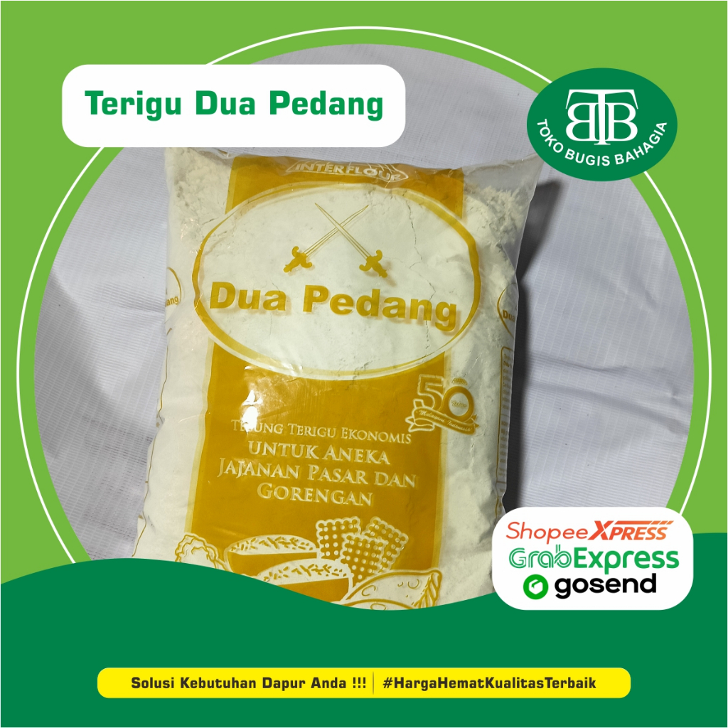 

Terigu Dua Pedang 1 Kg, Murah Makassar