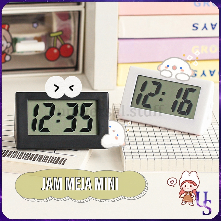 [US] Jam Meja Mini Digital LED / Jam Kecil Minimalis / Jam Baterai