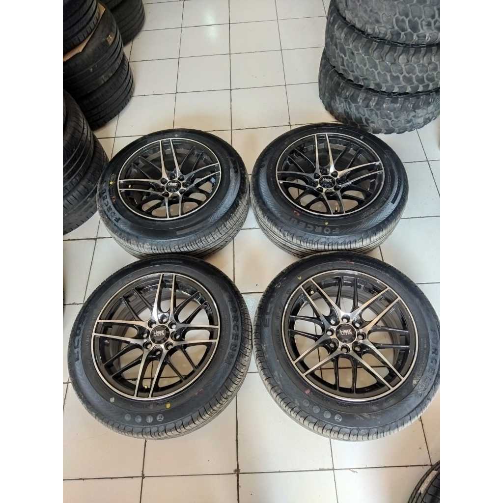 velg mobil bekas HSR KOLI ring 15 pcd 4x100/114,3 plus ban untuk avanza xenia