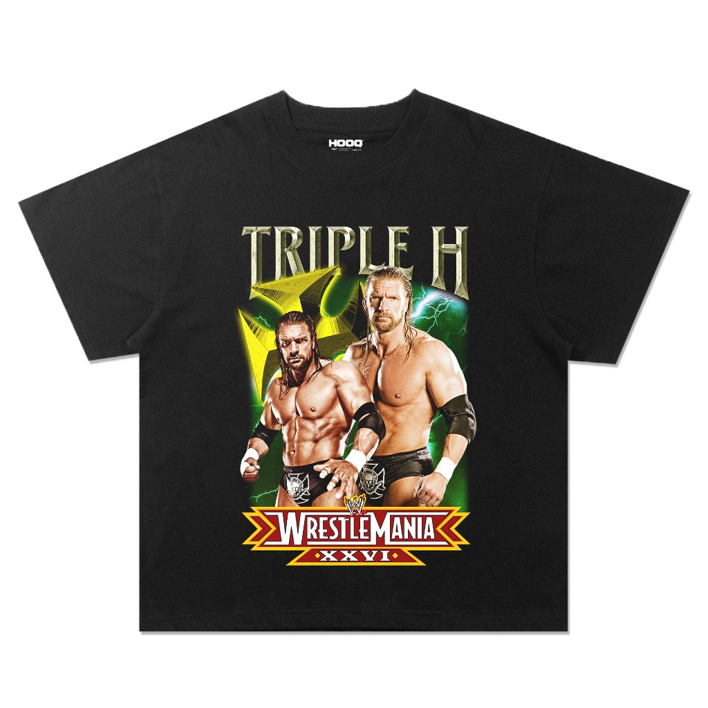 ( BIG SIZE ) KAOS VINTAGE SMACKDOWN TRIPLE H - WWE MERCH / UNISEX / OVERSIZE / COD / WWE RAP TEES