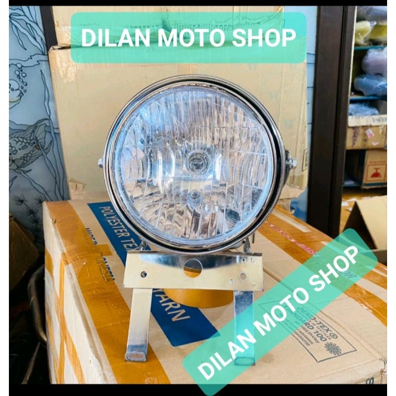 Refektor lampu depan ninja ss set breket pnp ninja ss ninja r copy ori