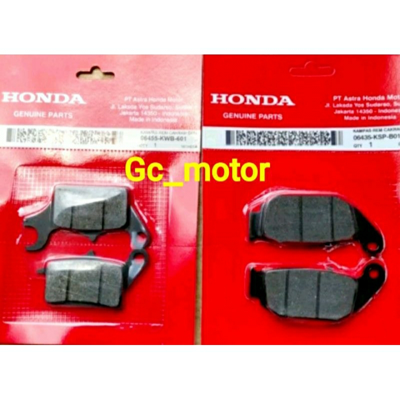 kampas rem depan belakang supra GTR sonic 150