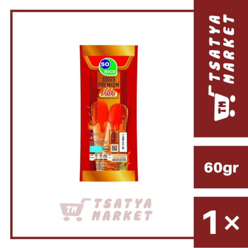 

SO NICE SOSIS PREMIUM VARIAN HOT 60GR