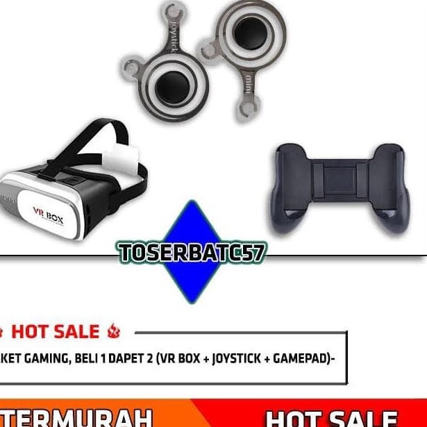 AGC  ZCV BUNDLING 3IN1 VR BOX VIRTUAL REALITY  JOYSTICK GAME  GAMEPAD MURAH