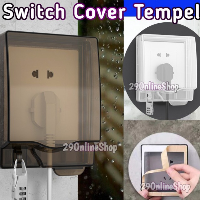 cover box switch on off lampu tempel dinding kotak pengaman anak stop kontak colokan steker listrik 