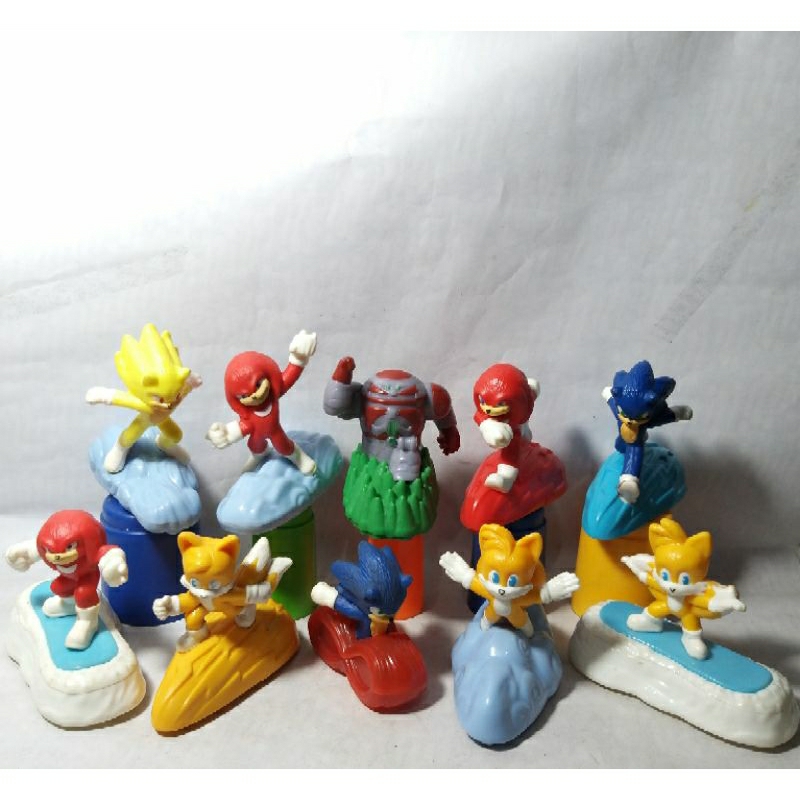 Sonic Hedgehog Knuckles Tails Giant Eggman Robot Landak Movie Cinema Happy Meal Mcdonalds Mcd Figure