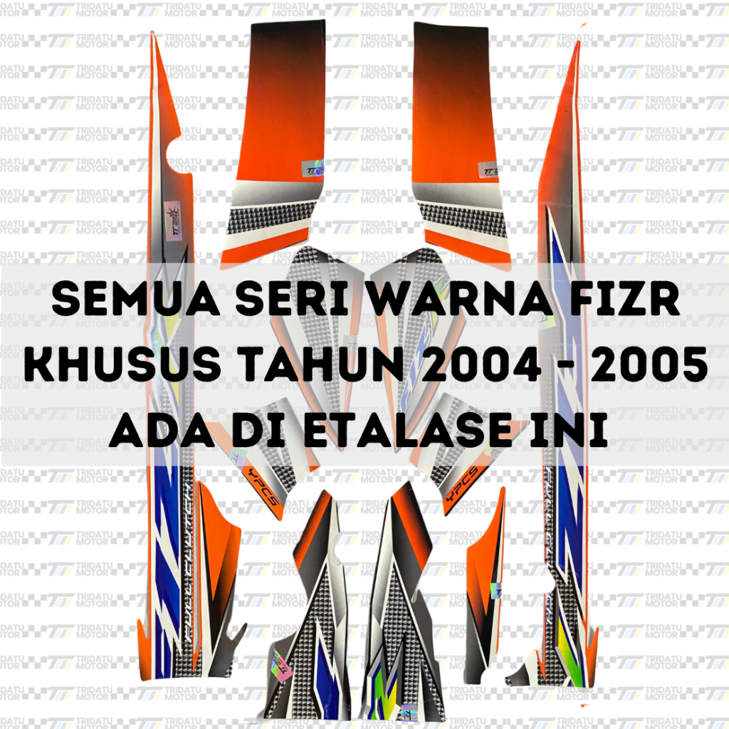 STRIPING YAMAHA FIZR 2004 2005 STANDAR ORIGINAL F1ZR STICKER LIST LIS LES YAMAHA FIZR 2004 - 2005 OR