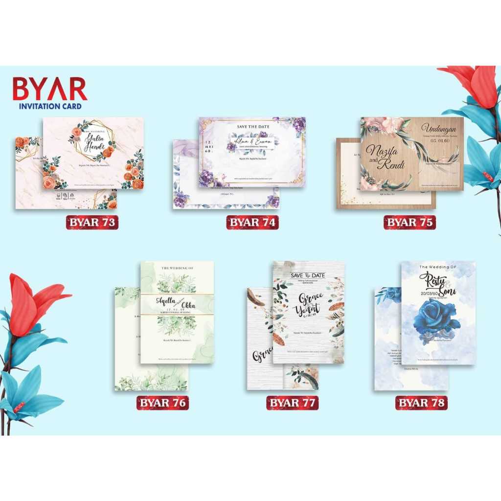 

UNDANGAN WEDDING CETAK (Free Kemasan + Label Nama) - EDISI BYAR