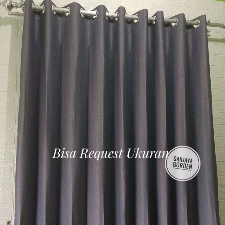Gorden Blackout Polos Premium Import Gordyn Jendela Gordeng tu Horden Kamar Minimalis Panjang Pendek