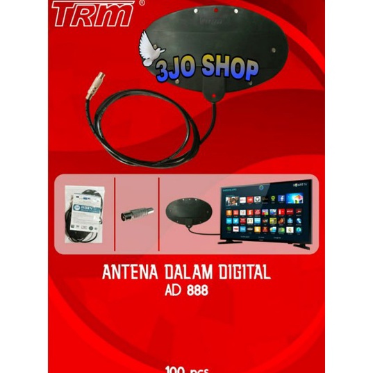 ho Antena Tv Digital IndoorAntena Dalam Tempel Didinding TRM AD 888