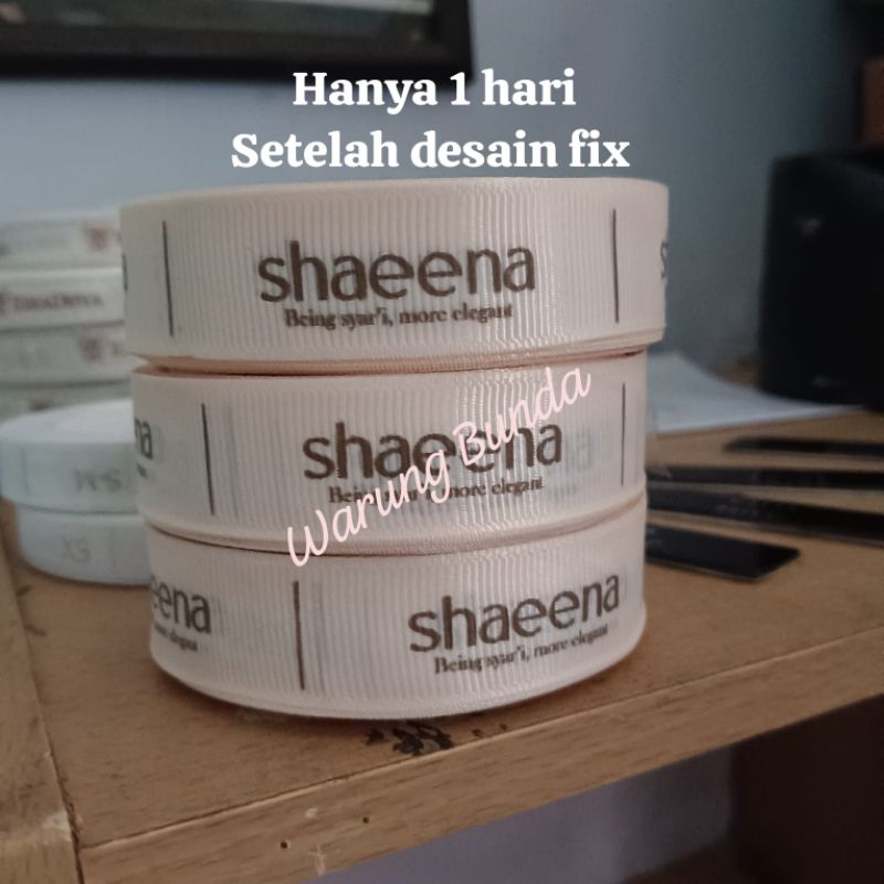 

pita grossgrain/ label branding/label baju/ label costume