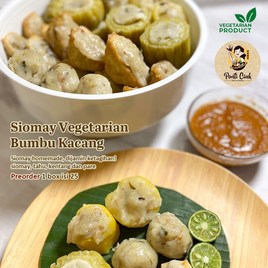 

Somai Vegan - Siomay Vegan Bumbu Kacang Frozen - Vegan Siomay