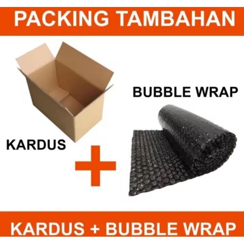 

Tambahan Packing Dus bekas dan Bubble Wrap khusus ditoko ini