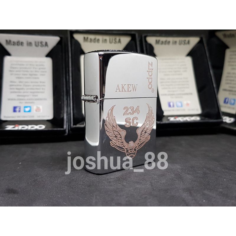 Korek Api Zippo Custom Ukir Logo 234Sc Silver Bisa Ukir Nama sendiri